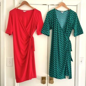 2 Pea in the Pod Maternity Wrap Dresses